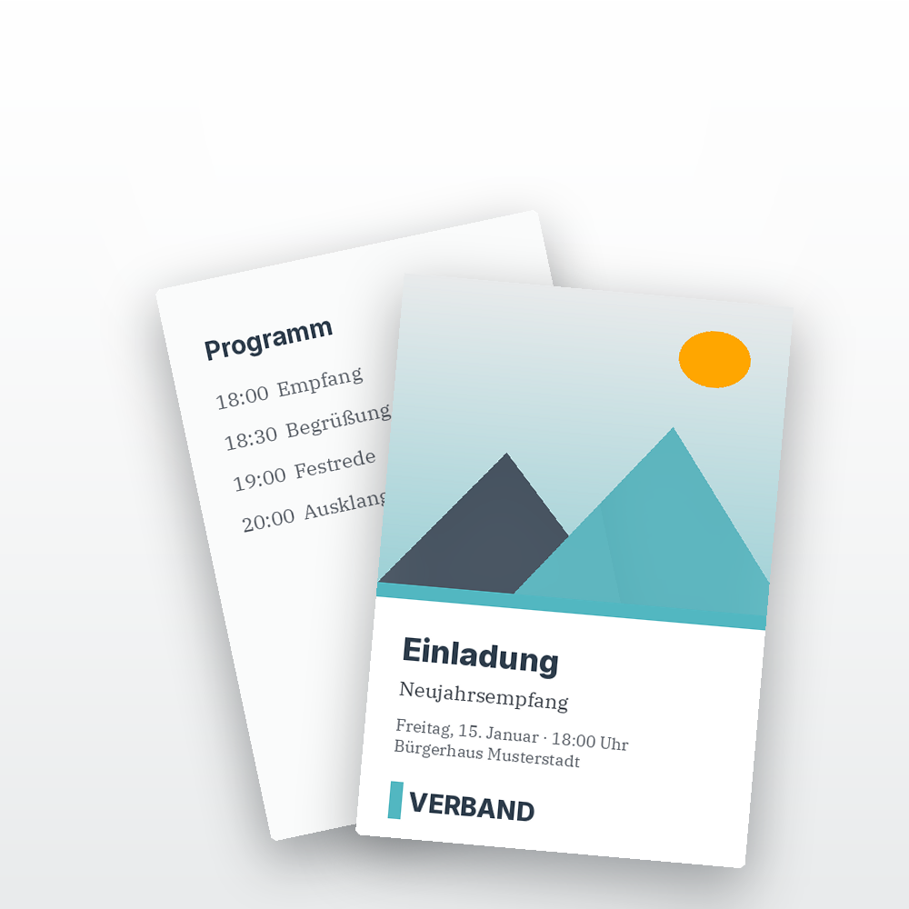 Einladungskarte (aufklappbar)