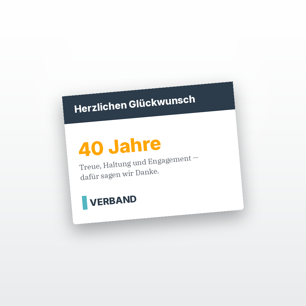 Jubiläums-Glückwunschkarte