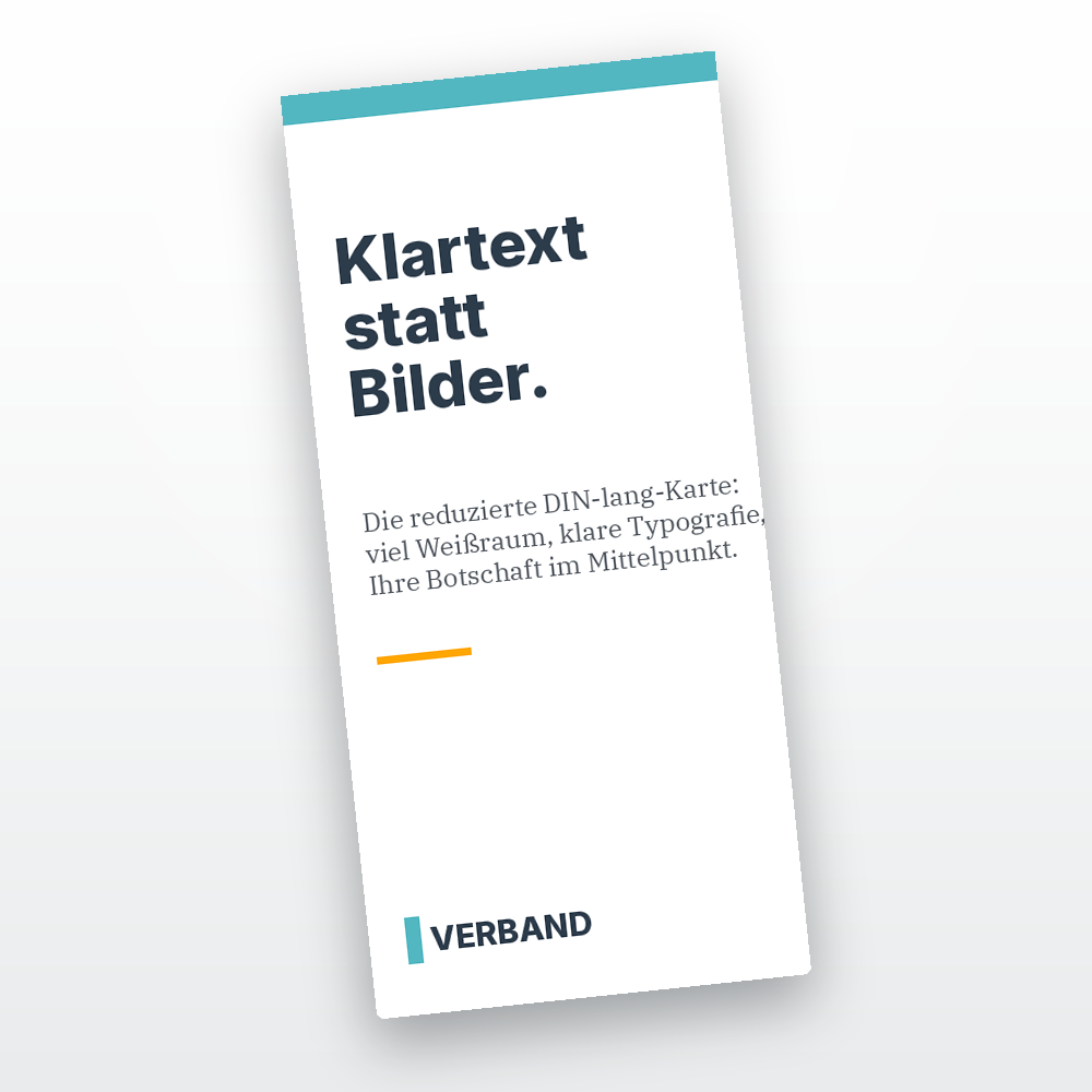 DIN-lang Karte ohne Bild